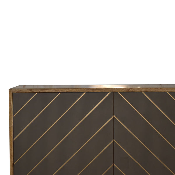 Cement Brass Inlay Cabinet - Living with Luxury