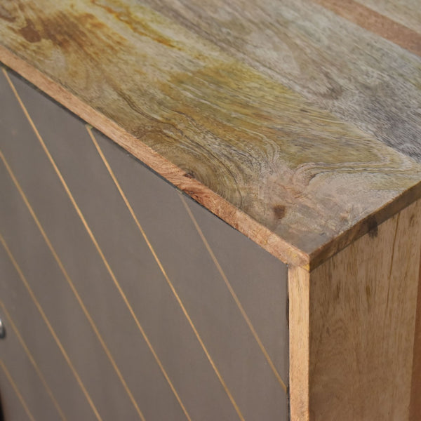 Cement Brass Inlay Cabinet - Living with Luxury