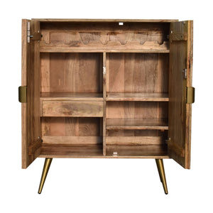 Cement Brass Inlay Cabinet - Living with Luxury