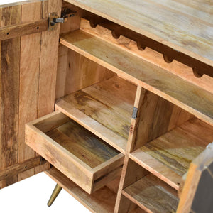 Cement Brass Inlay Cabinet - Living with Luxury