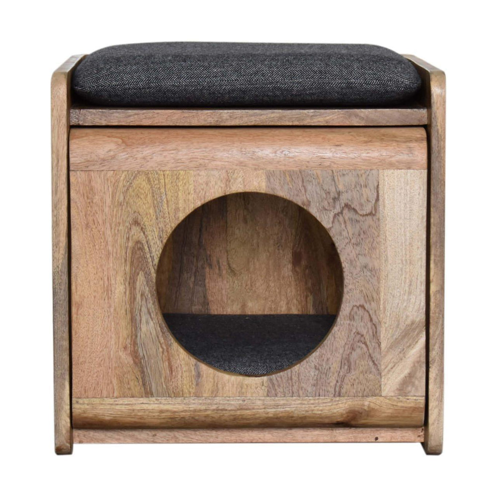 Round Cut-out Pet Bed with Seat Pad