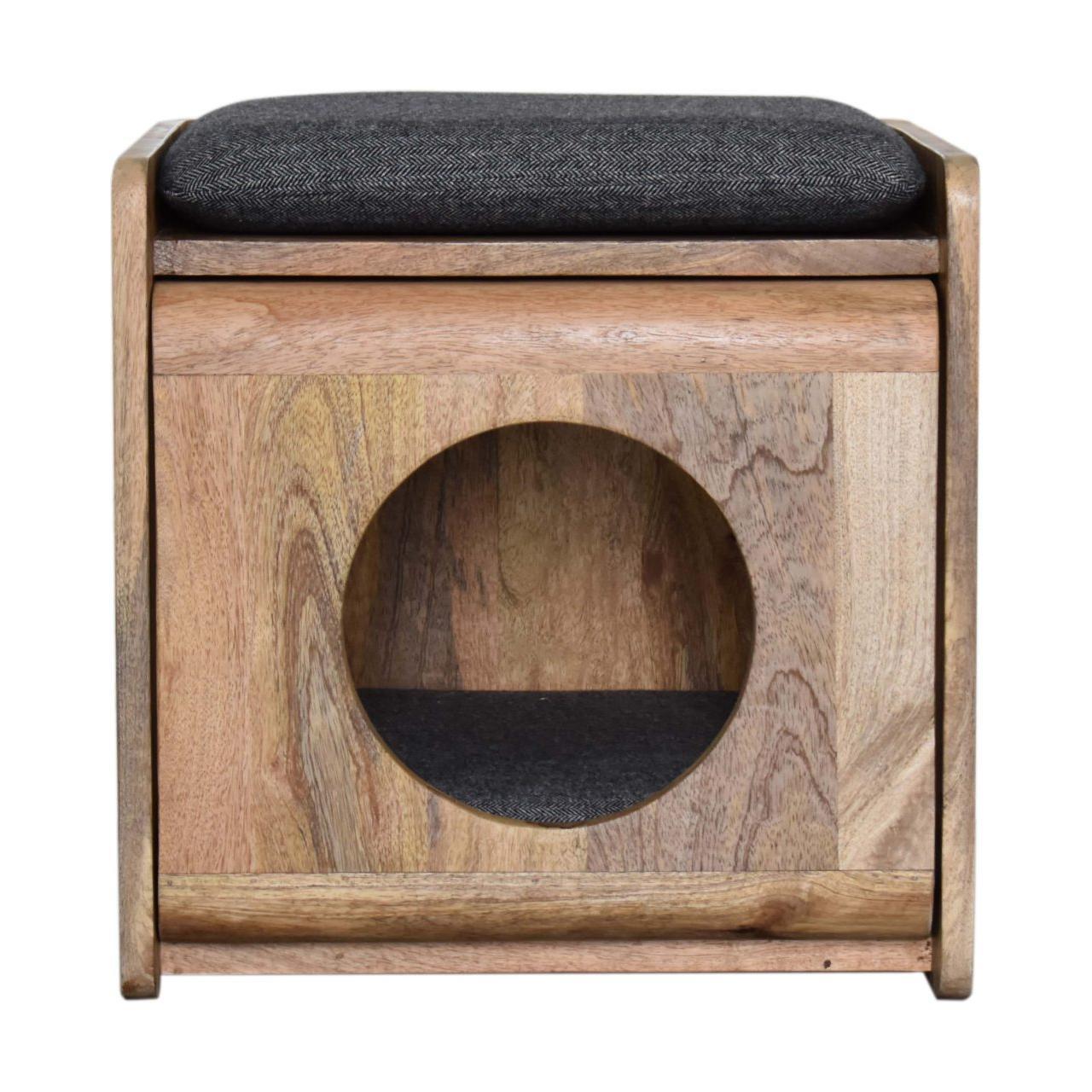 Round Cut-out Pet Bed with Seat Pad - Living with Luxury
