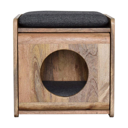 Round Cut-out Pet Bed with Seat Pad - Living with Luxury