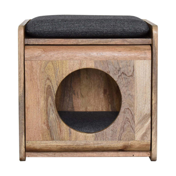 Round Cut-out Pet Bed with Seat Pad