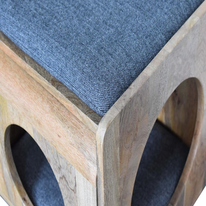 Round Cut-out Pet Bed with Seat Pad - Living with Luxury