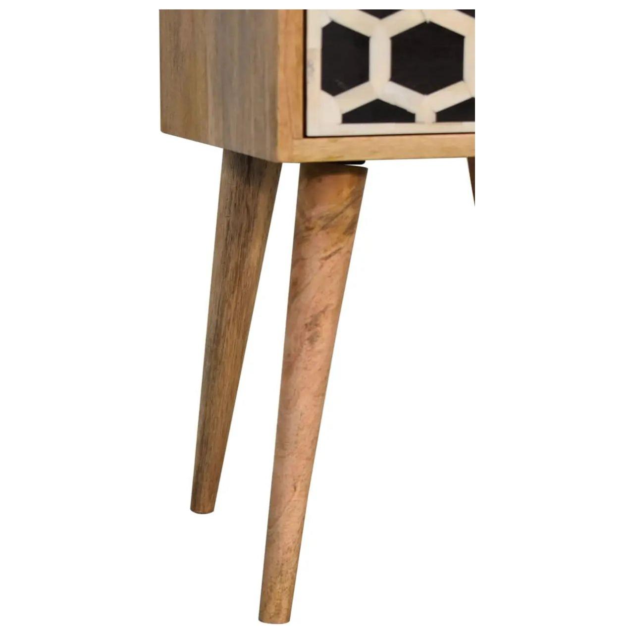 Mini Bone Inlay 2 Drawer Bedside - Living with Luxury