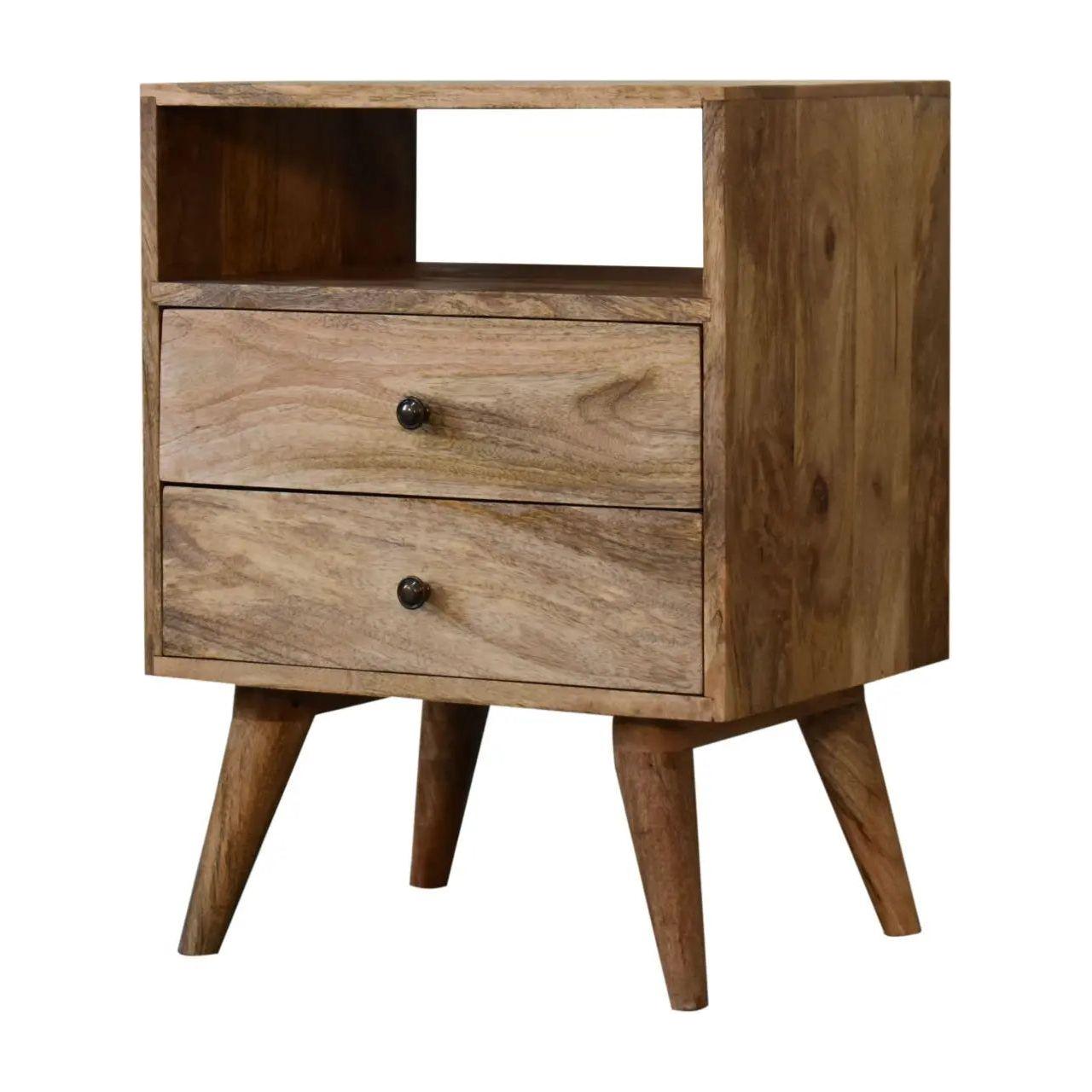 Classic Oak-ish Bedside - Living with Luxury