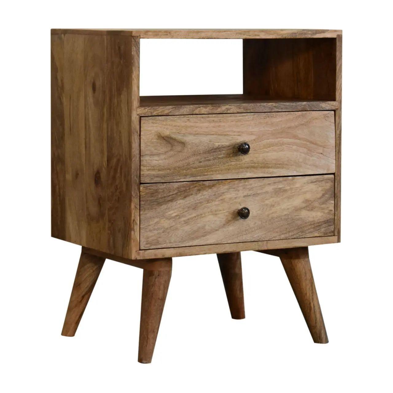 Classic Oak-ish Bedside - Living with Luxury