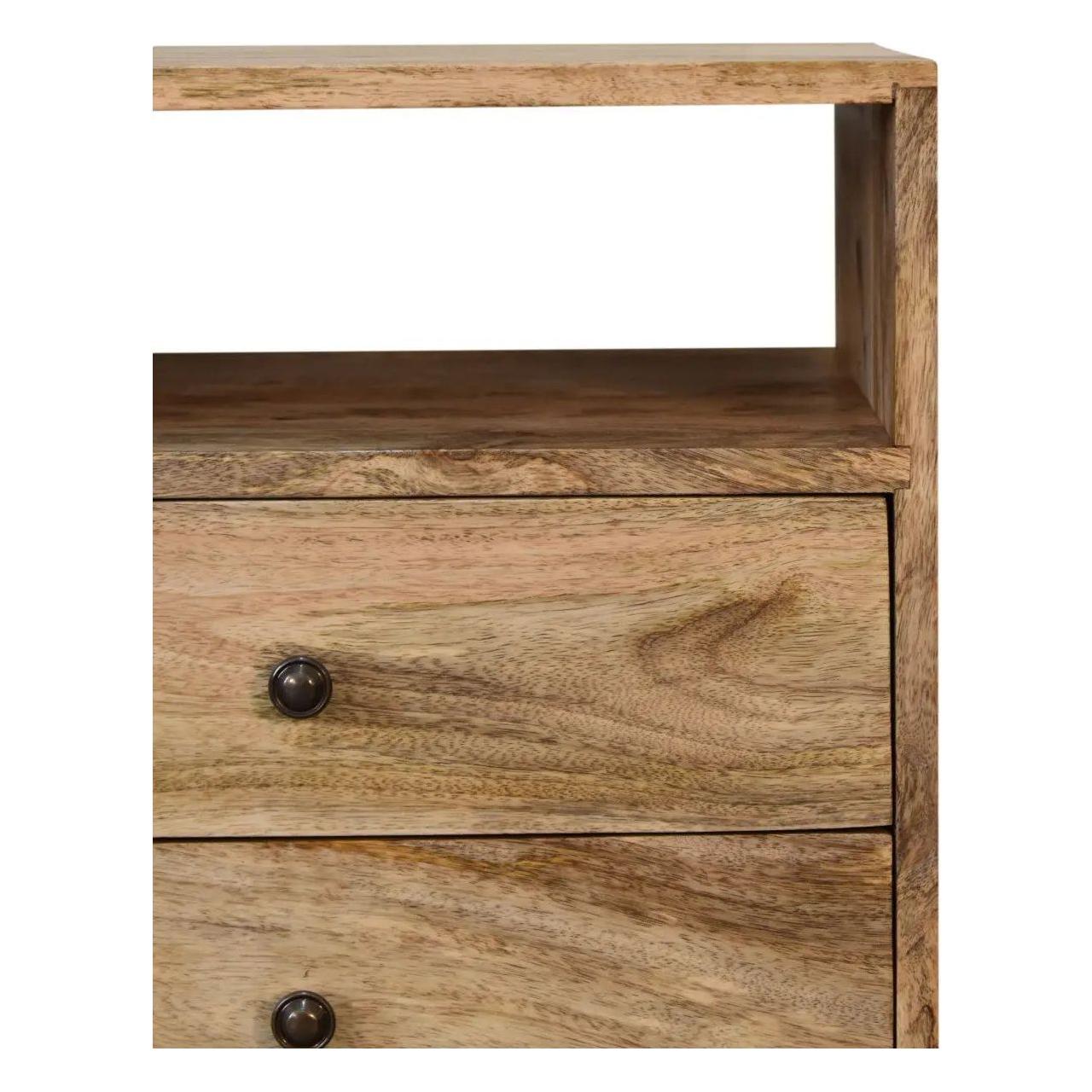 Classic Oak-ish Bedside - Living with Luxury