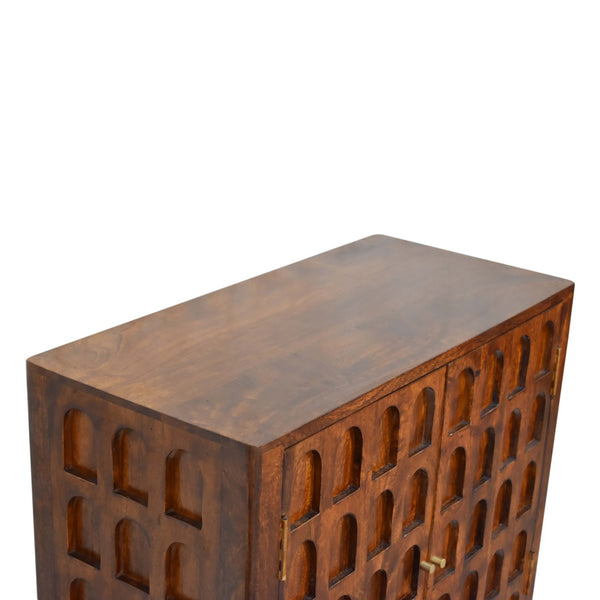 Chestnut Arch Cabinet - Living with Luxury