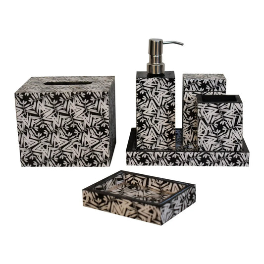 Aztec Print Bathroom Set of 6 - Living with Luxury