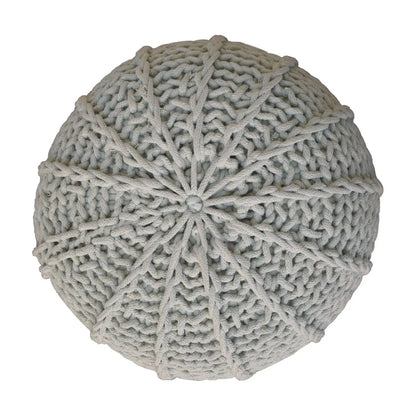 Grey Cable Pouffe - Living with Luxury