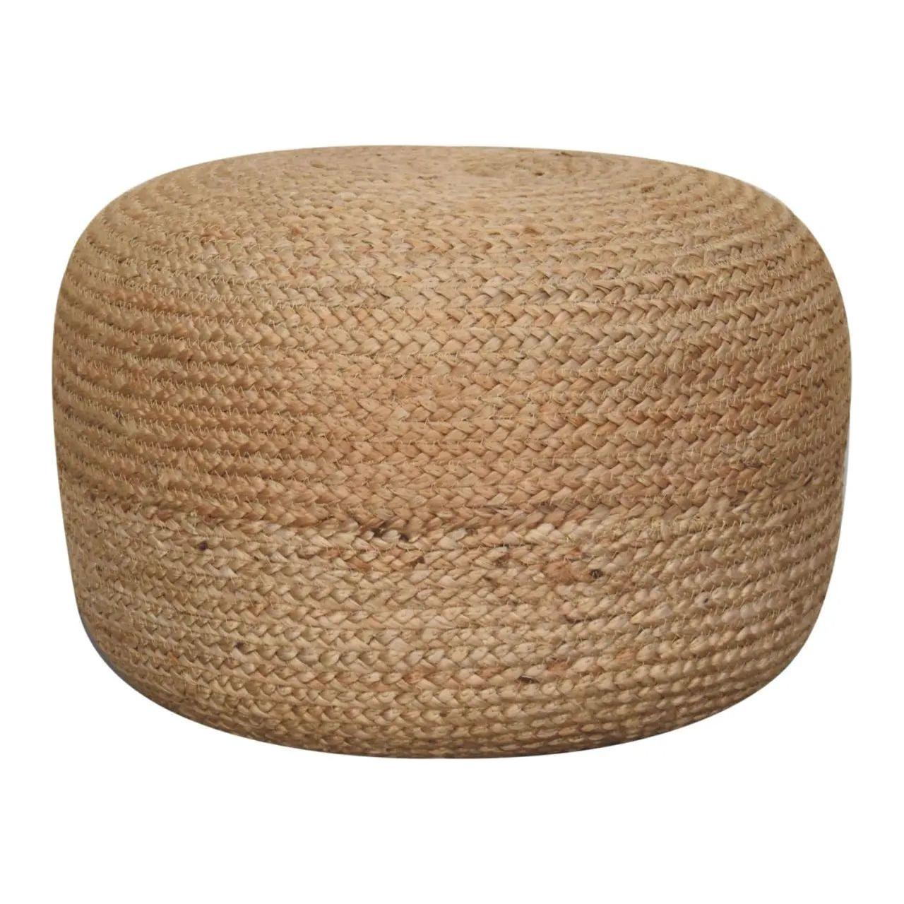 Natural Jute Pouffe - Living with Luxury