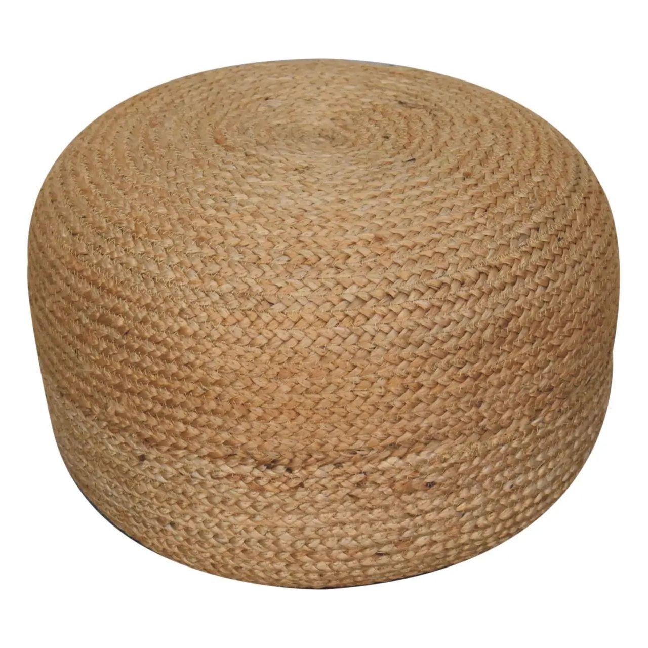 Natural Jute Pouffe - Living with Luxury