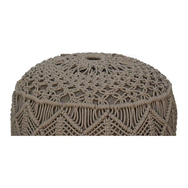 Crotchet Grey Footstool