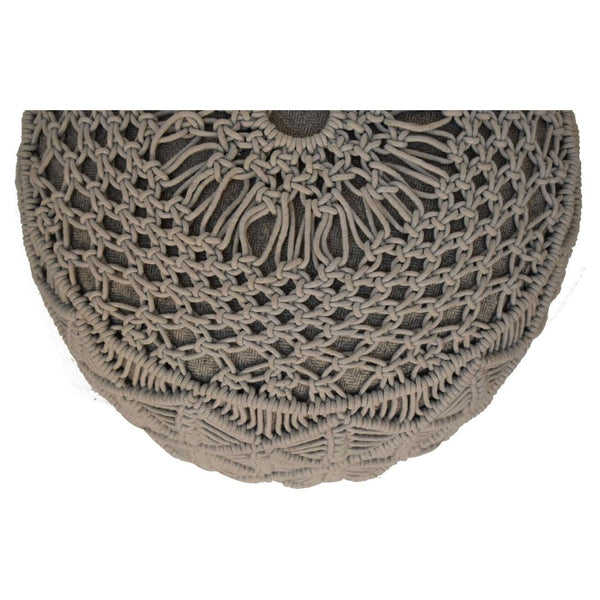 Crotchet Grey Footstool