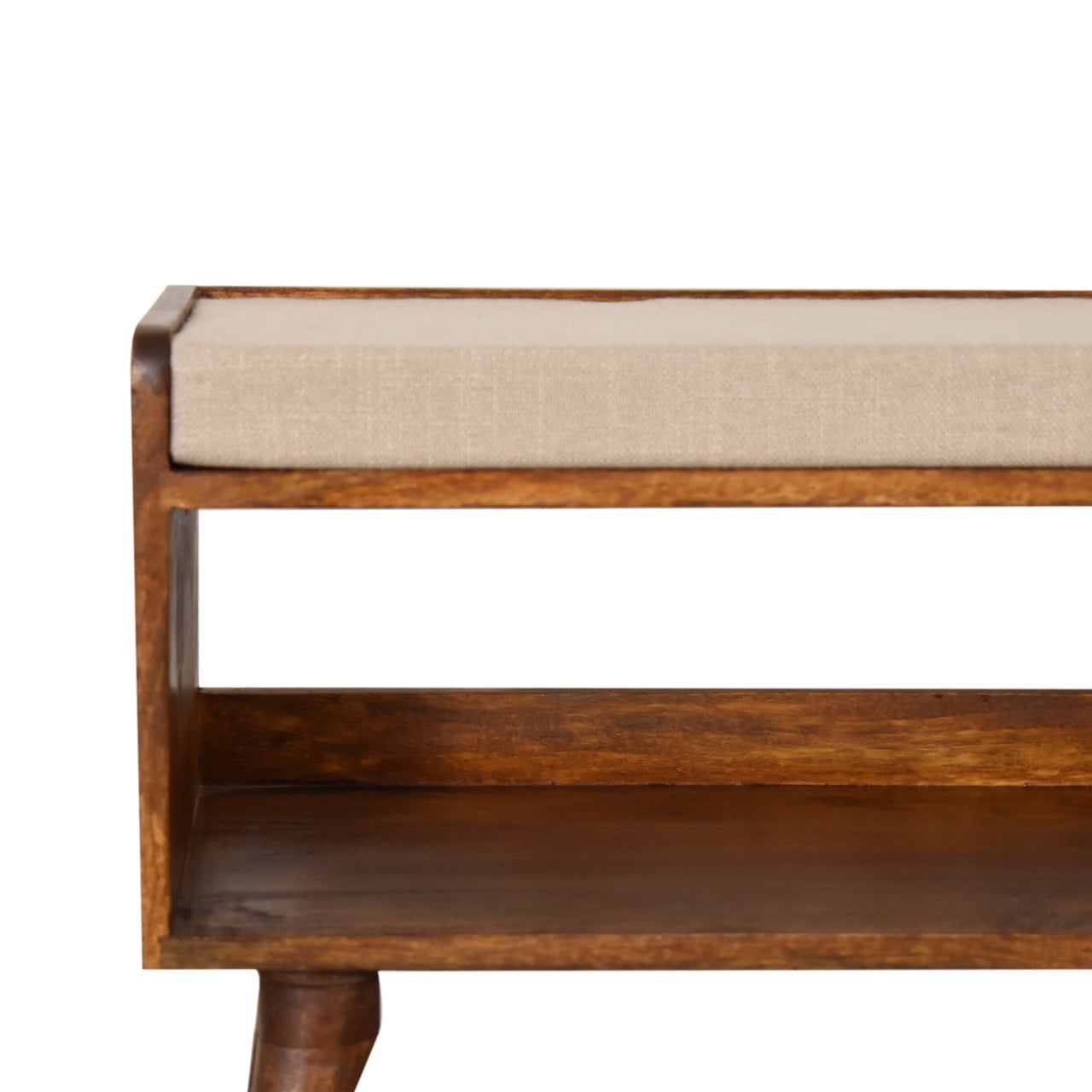 Mud Linen Nordic Storage Bench - Living with Luxury