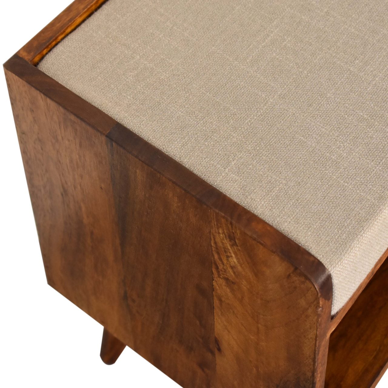 Mud Linen Nordic Storage Bench - Living with Luxury