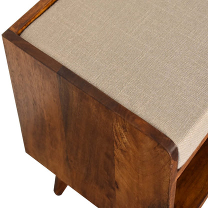 Mud Linen Nordic Storage Bench - Living with Luxury