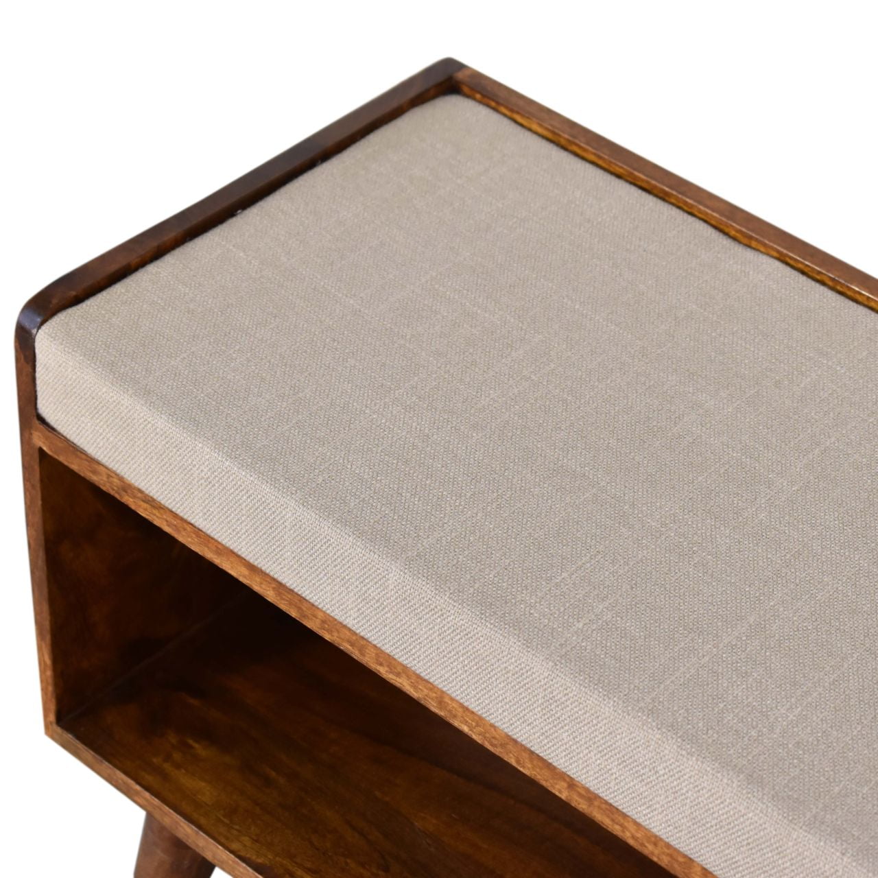 Mud Linen Nordic Storage Bench - Living with Luxury