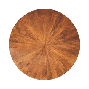 Chestnut Round Wooden Coffee Table - Living with Luxury