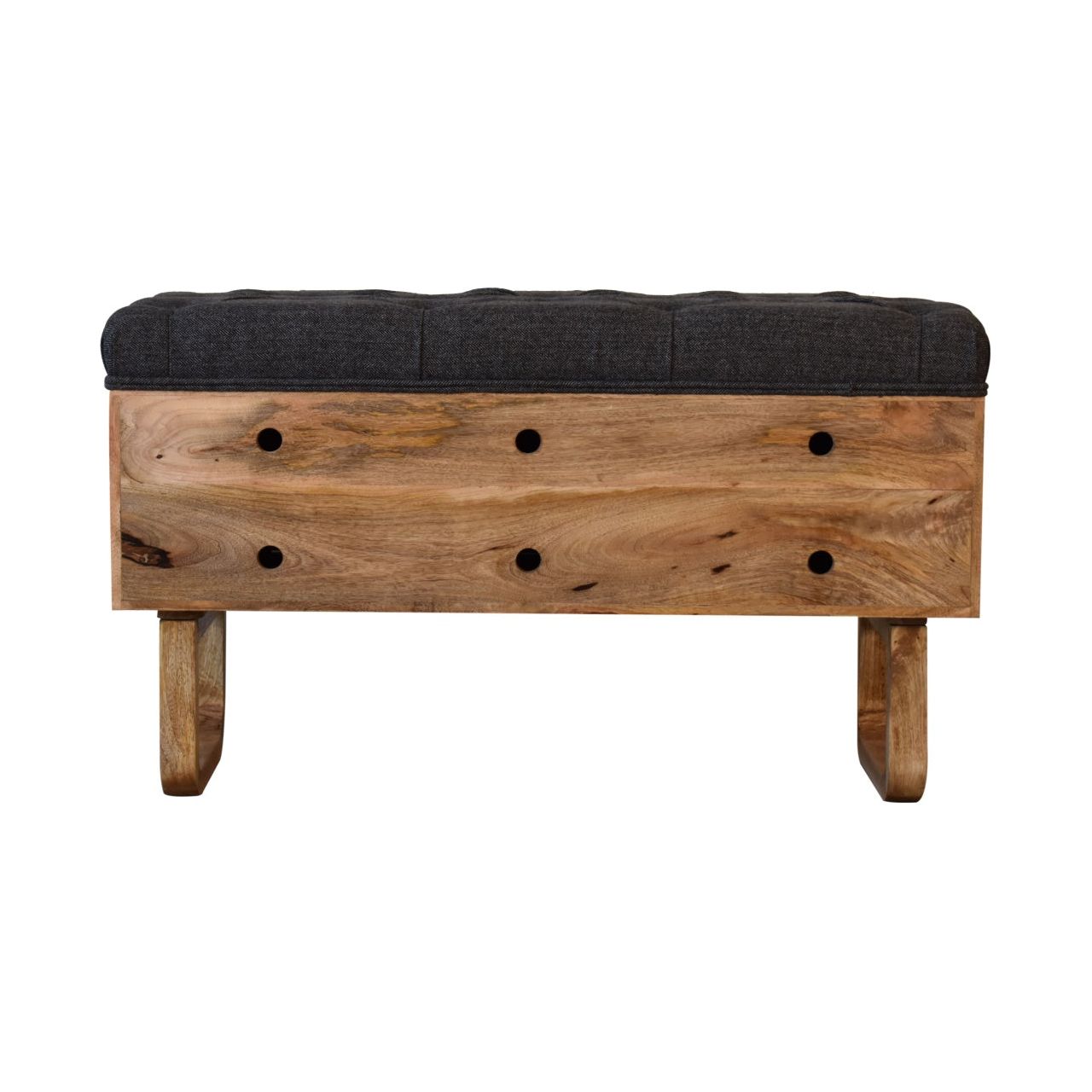 'U' Black Tweed Pineapple Bench Living with Luxury