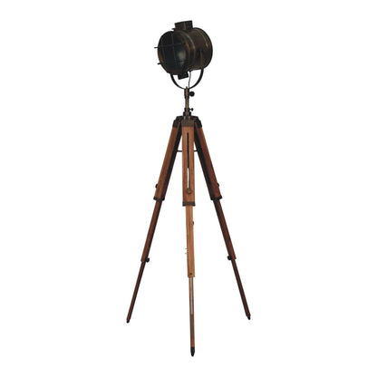 Caged Brass Spotlight Floor Lamp - Living with Luxury