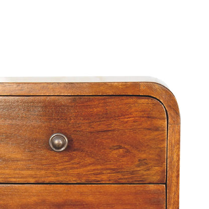 Floating Mini Chestnut Bedside - Living with Luxury