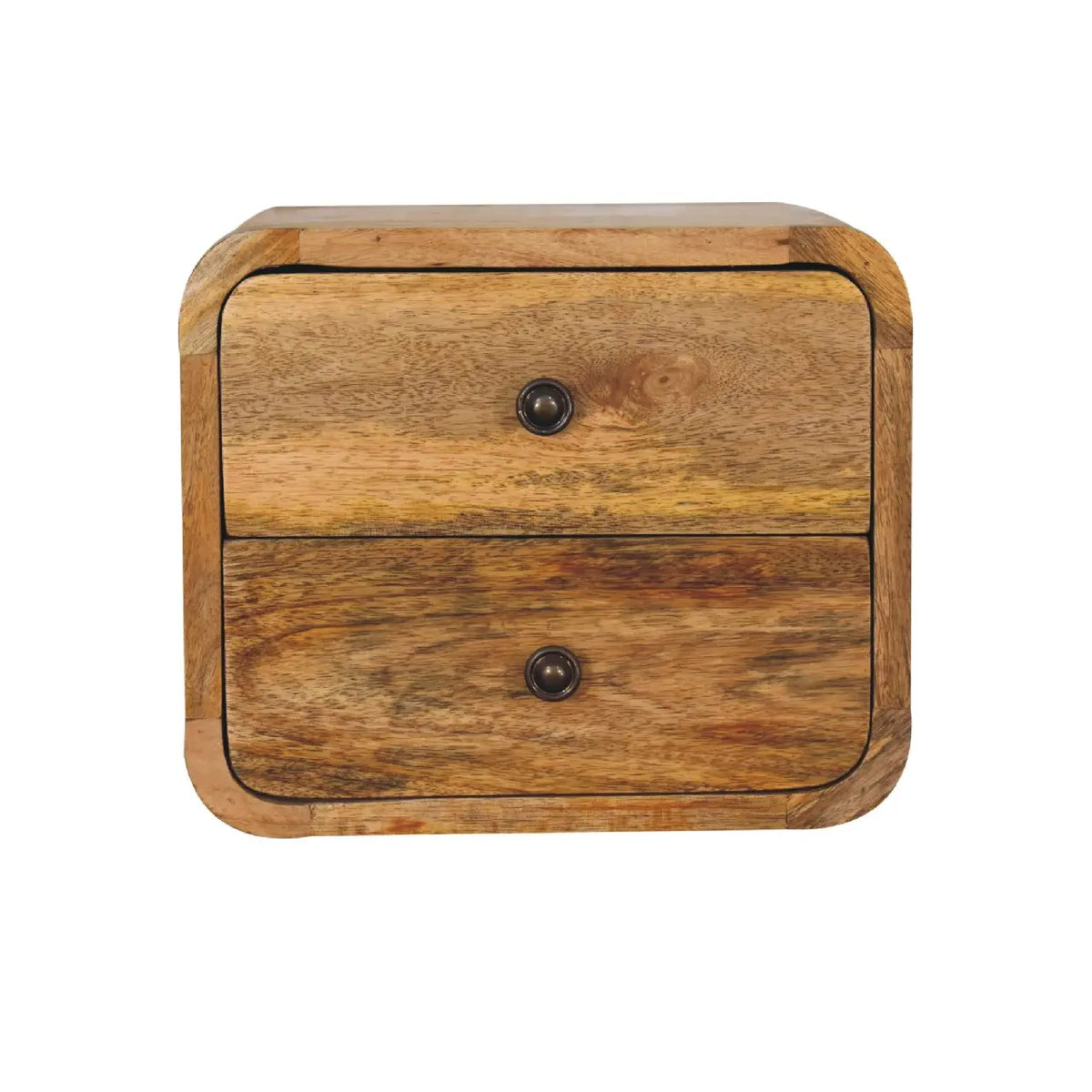 Mini Curve Oak ish Floating Bedside