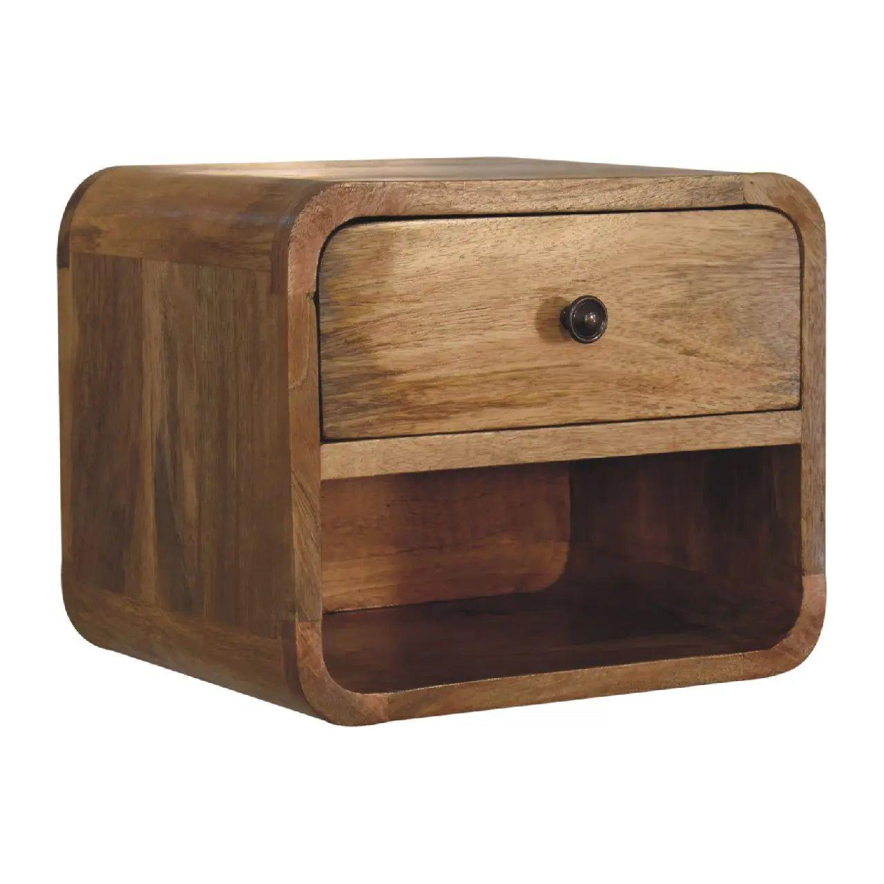 Mini Oak ish Floating Open Bedside