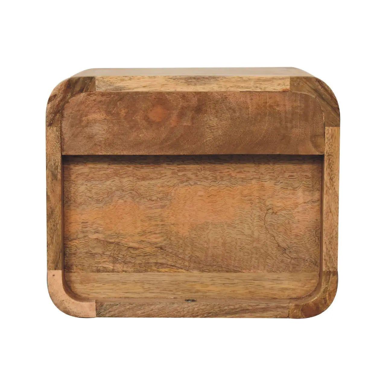 Mini Oak-ish Floating Open Bedside - Living with Luxury