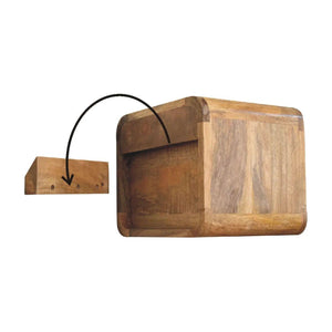 Mini Oak-ish Floating Open Bedside