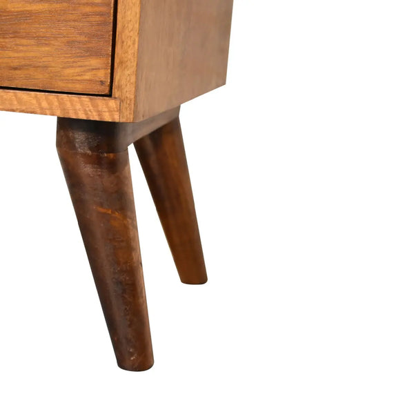 4 Drawer Multi Chestnut Bedside – Durable and Elegant Bedroom Table