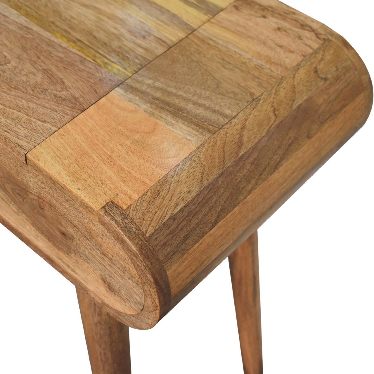 Mini Oak-ish Round Dressing Table - Living with Luxury