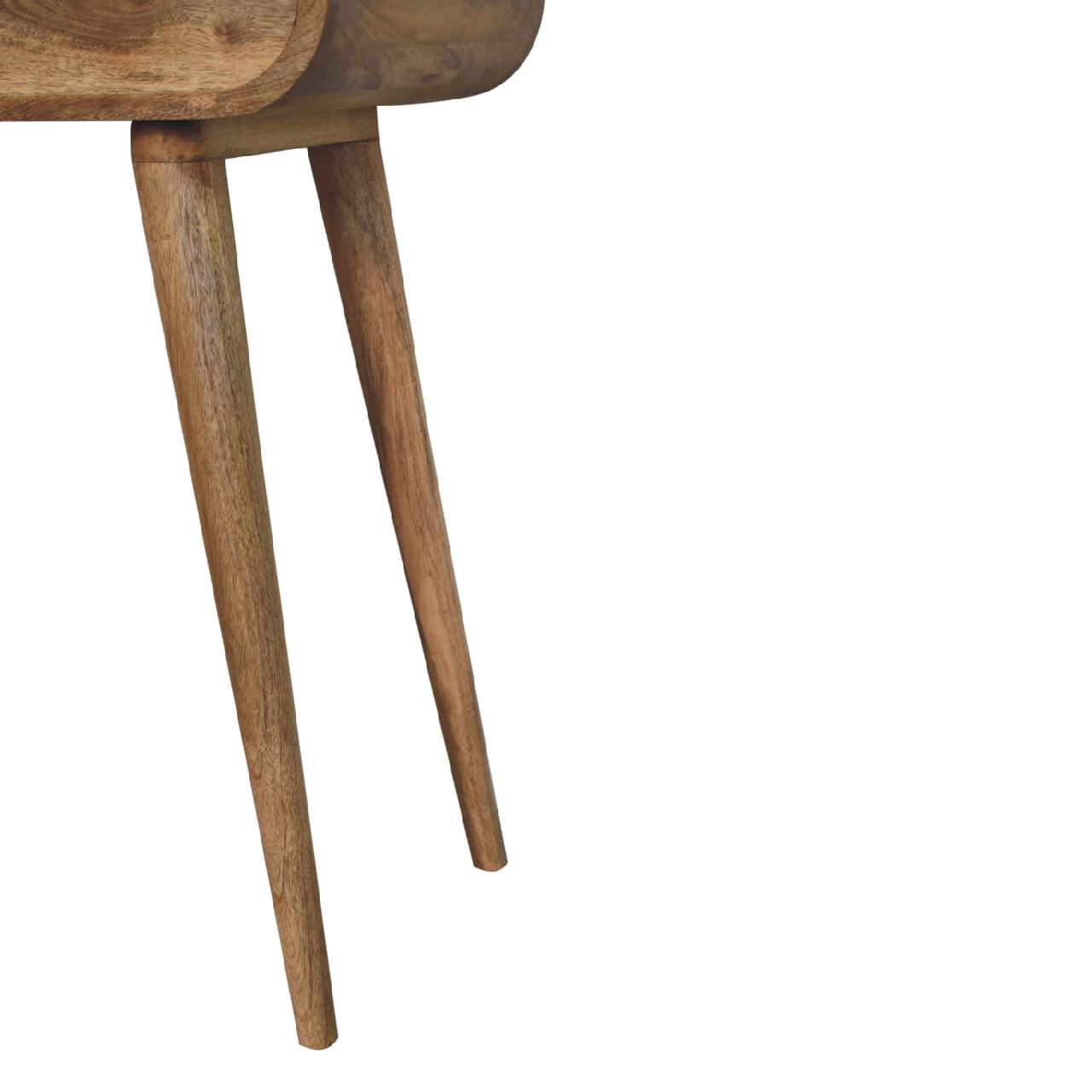 Mini Oak-ish Round Dressing Table - Living with Luxury