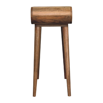 Mini Oak-ish Round Dressing Table - Living with Luxury