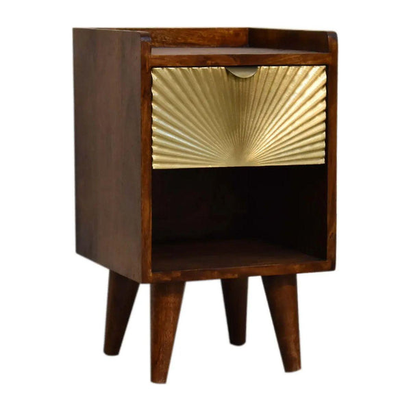 Mini Manila Gold 1 Drawer Bedside