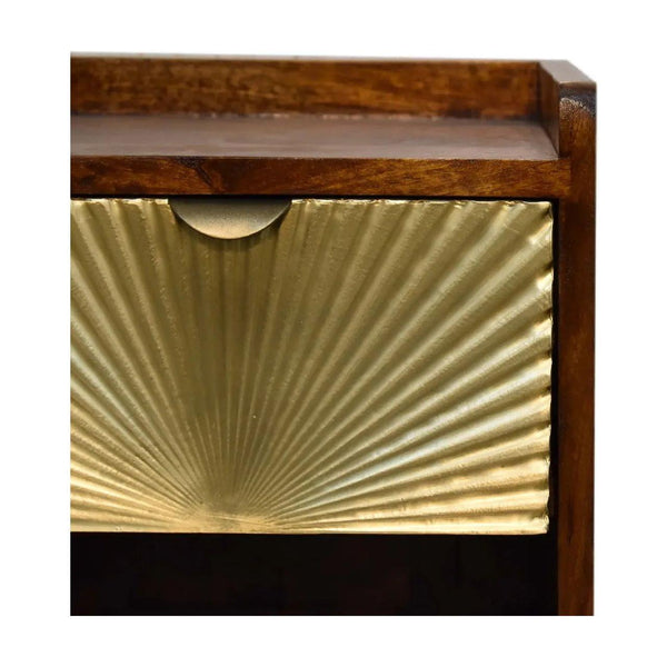 Mini Manila Gold 1 Drawer Bedside