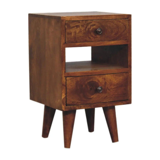 Mini Classic Multi Chestnut Bedside - Living with Luxury
