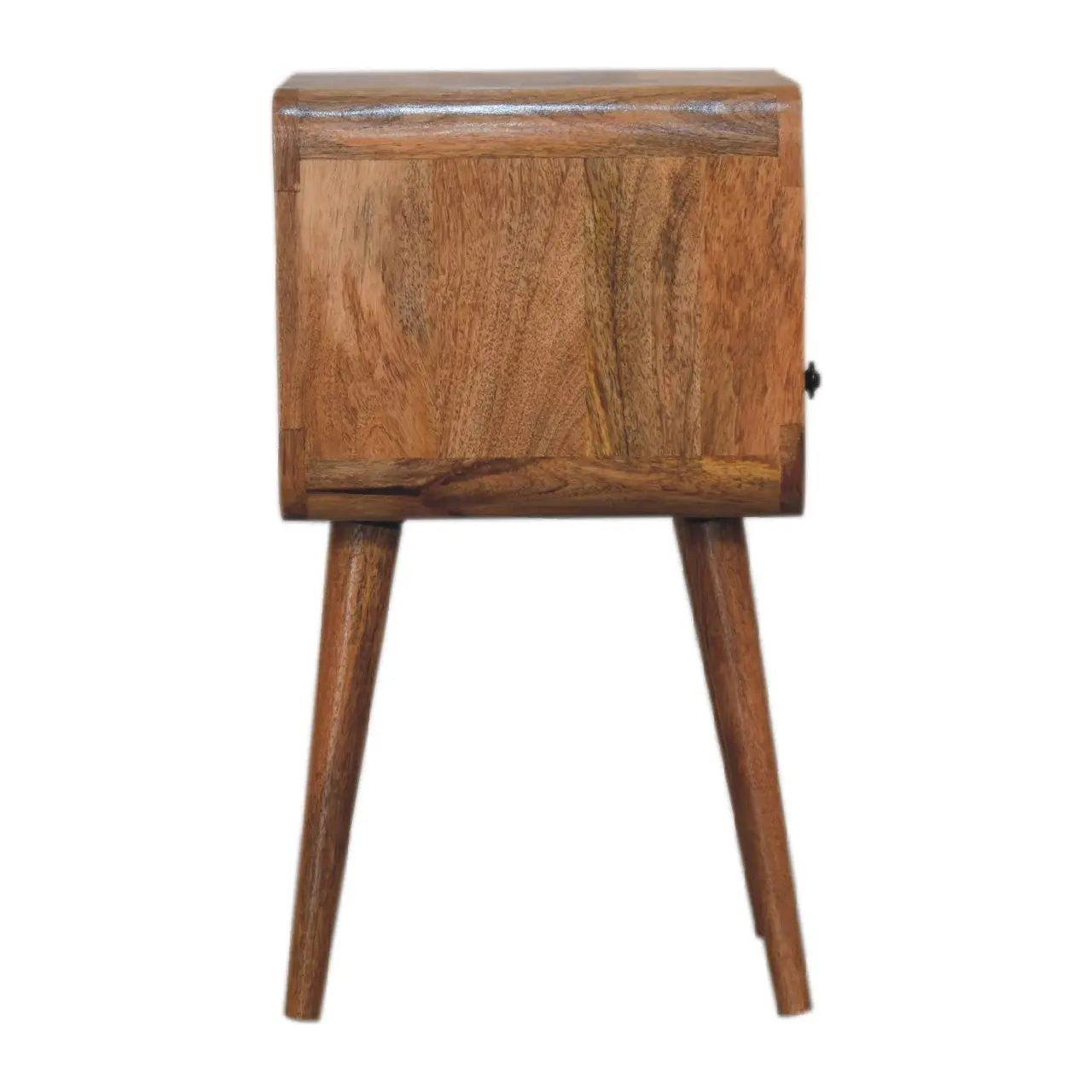 Mini Oakish Curve Open Bedside - Living with Luxury