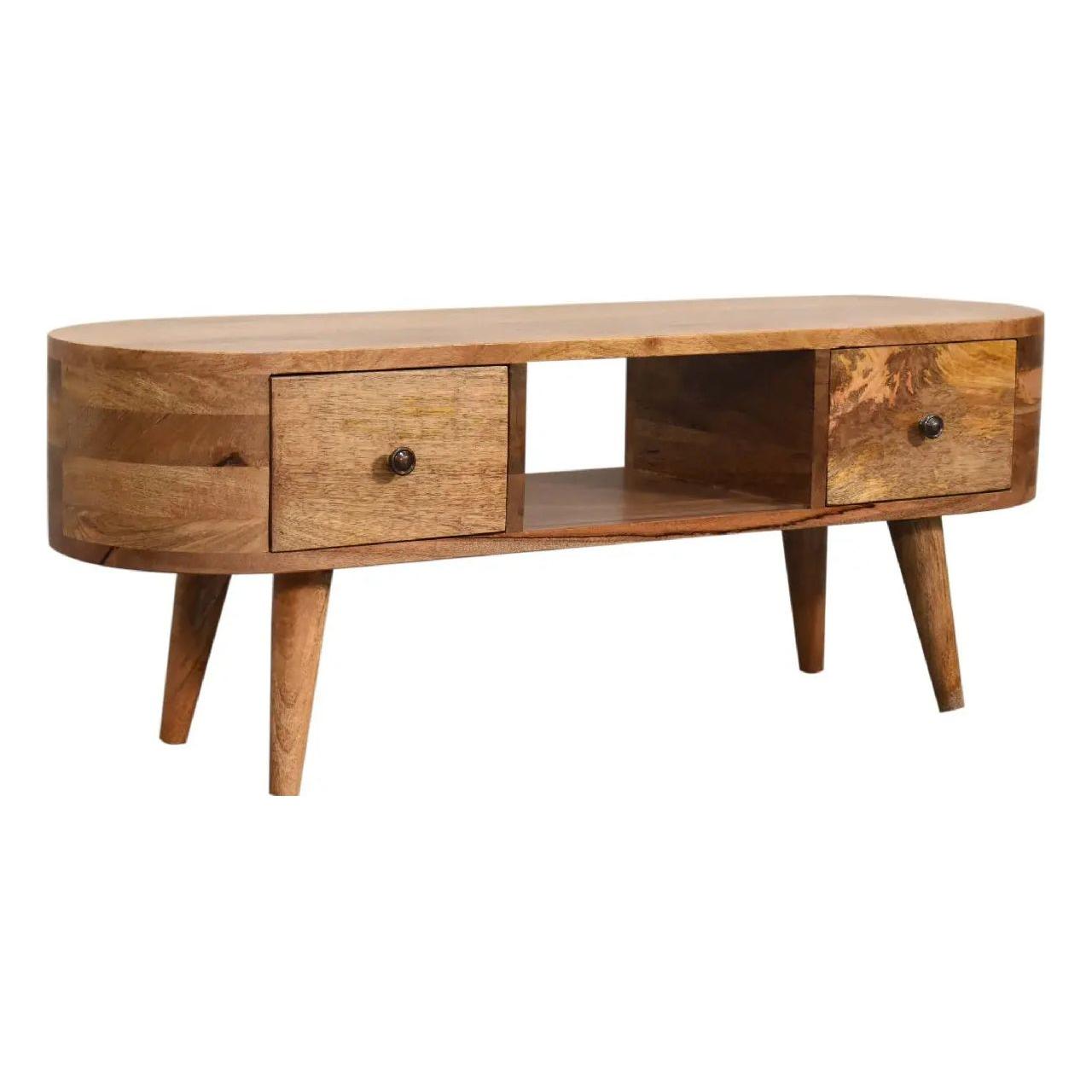 Mini Rounded Entertainment Unit - Living with Luxury