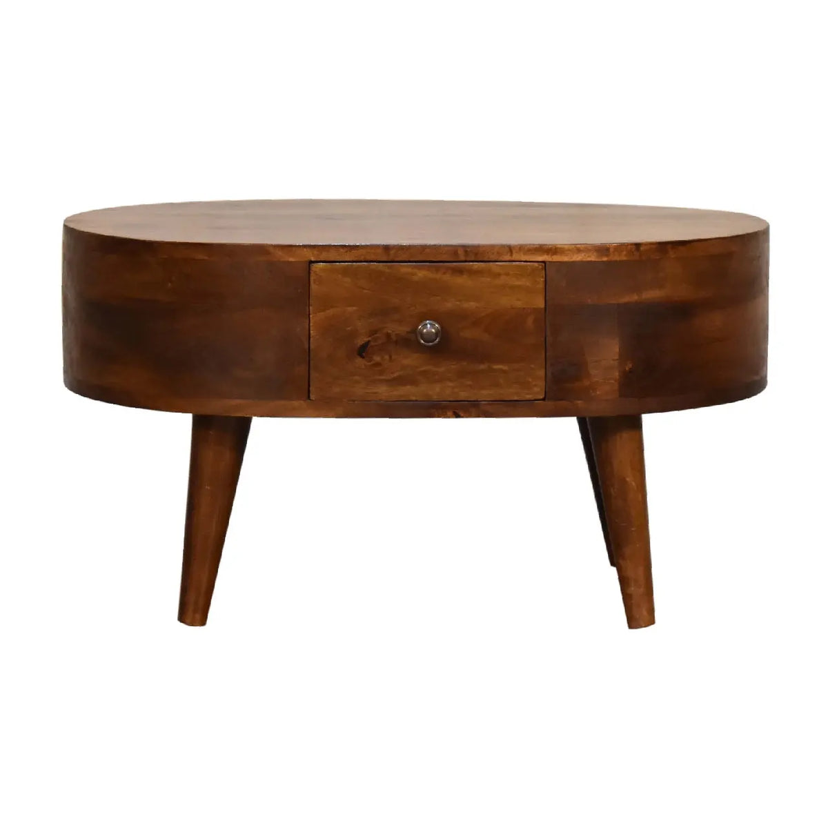 Wooden Coffee Table – Mini Solid Mango Wood Coffee Table Chestnut Finish