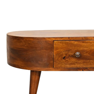 Wooden Coffee Table – Mini Solid Mango Wood Coffee Table in Chestnut Finish
