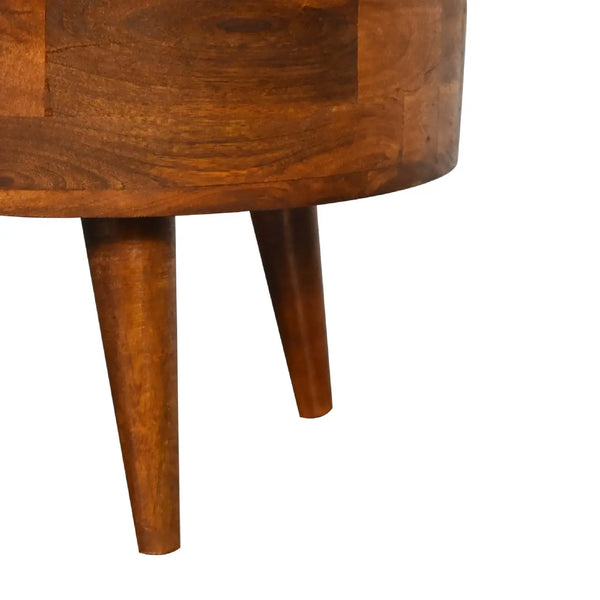 Wooden Coffee Table – Mini Solid Mango Wood Coffee Table in Chestnut Finish