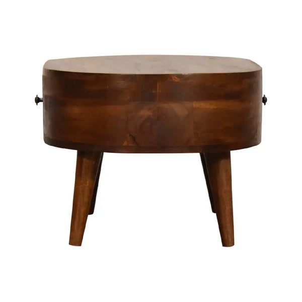 Wooden Coffee Table – Mini Solid Mango Wood Coffee Table in Chestnut Finish