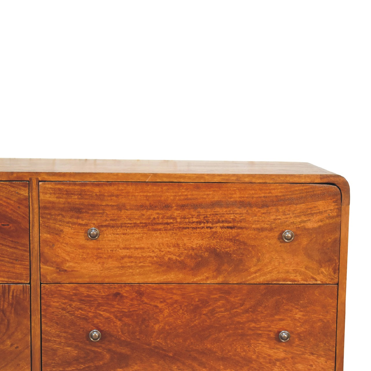 Large Curved Chestnut Chest - Living with Luxury