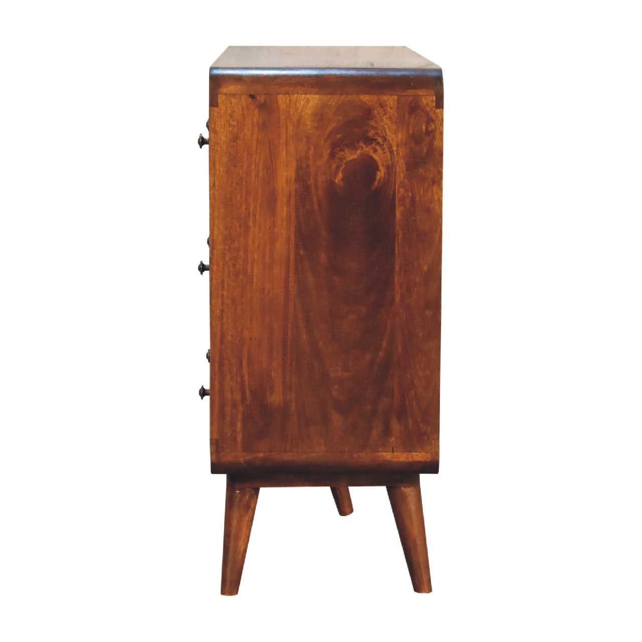 Large Curved Chestnut Chest - Living with Luxury