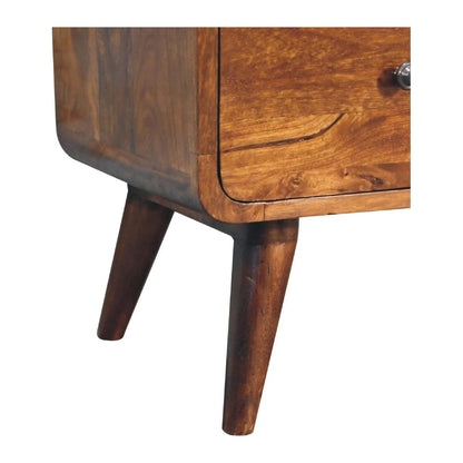 2 over 3 Curved Chestnut Chest - Living with Luxury