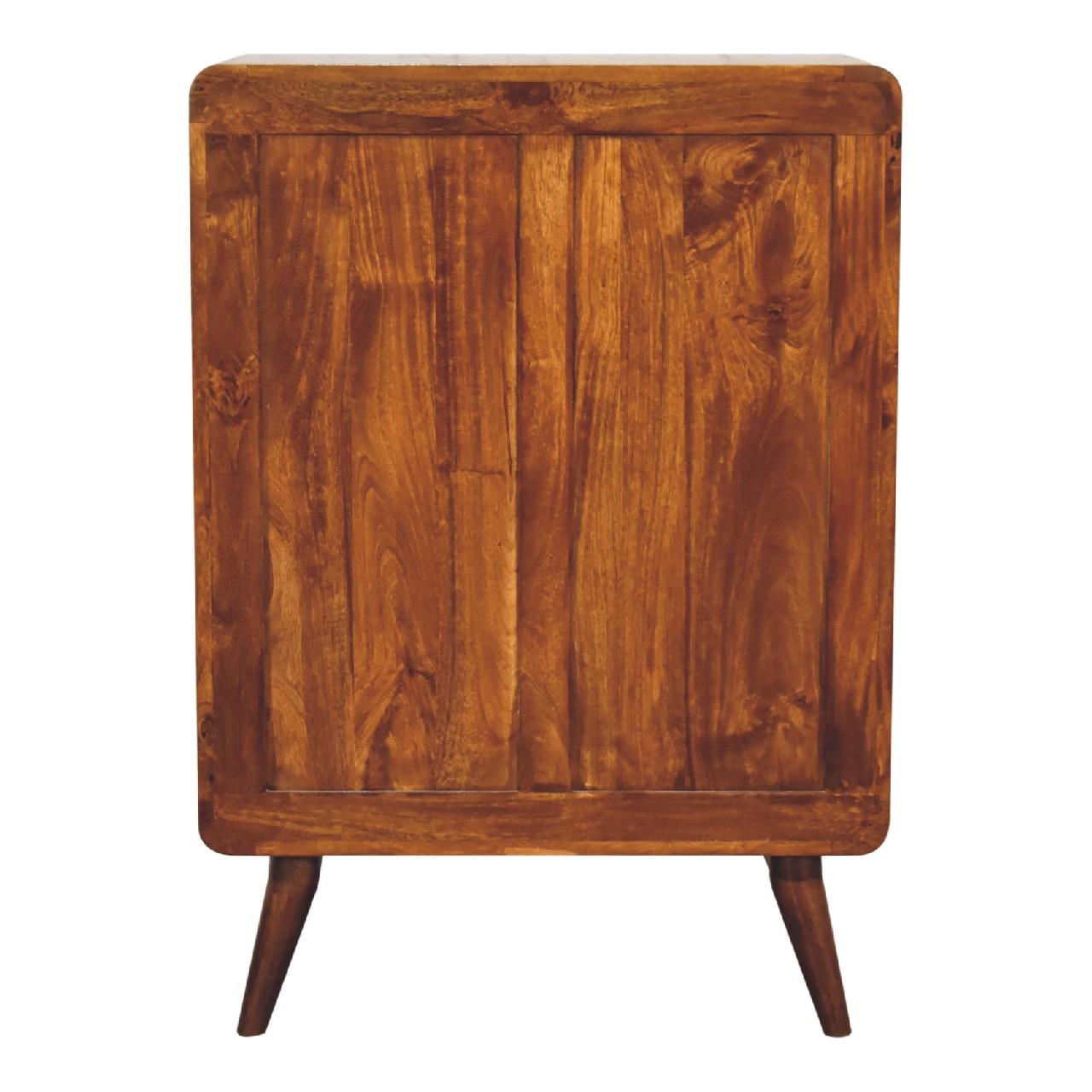2 over 3 Curved Chestnut Chest - Living with Luxury