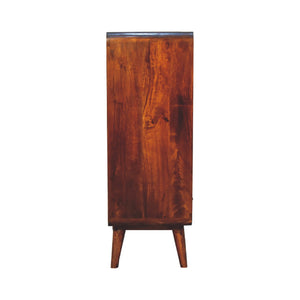 Curved Chestnut Low Bookcase - Living with Luxury